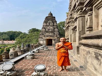 महाविहार मंदिर बोधगया बिहार भारत की दूसरी मंजिल की तस्वीर